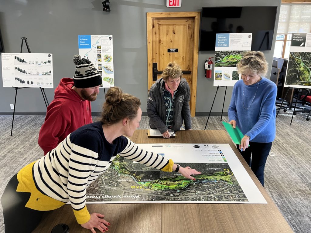 Superbloom enagaging with community members of Ketchum, ID in a town charrette