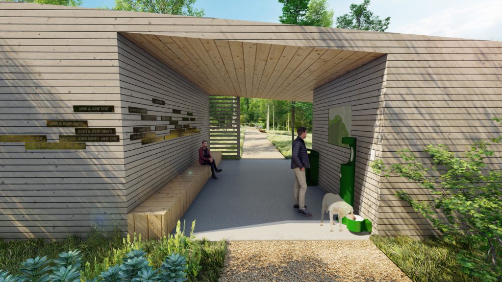 Rendering of donor recognition at Warm Springs Preserve